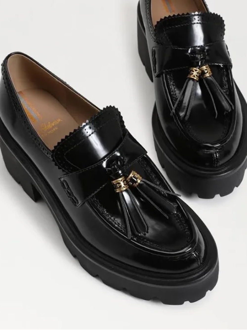 Sam Edelman Women’s Black Patent leather Tassel Loafers